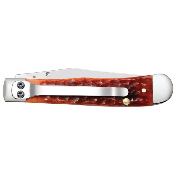 Case Cutlery 2023 Case Chestnut Bone Cv Standard Jig Kickstart Trapperlock 6154Ac Cv W/Pocket Clip - CAS-07004