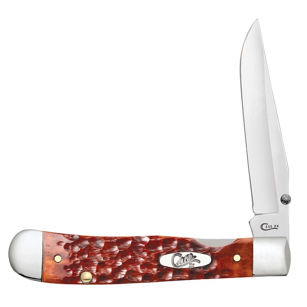 Case Cutlery 2023 Case Chestnut Bone Cv Standard Jig Kickstart Trapperlock 6154Ac Cv W/Pocket Clip - CAS-07004