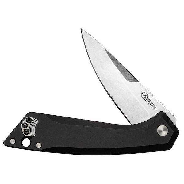 Case Cutlery 2023 Case Case Southern Grind Cg01 Flipper Black Aluminum W/Drop Point Blade And Pocket Clip - CAS-SGC0120011