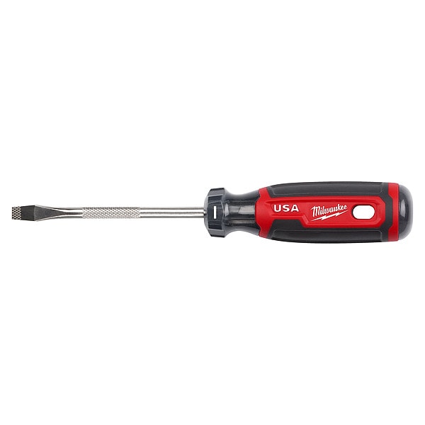 Milwaukee Tool 1/4 in. x 4 in. Slotted Cushion Grip Screwdriver (Made in USA) - MT206
