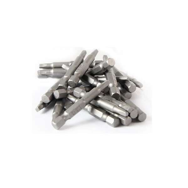 Superior Steel 2# Square Recess Screwdriver Bits - 2 Inch Long, PK 25 - BSQ202-25PK