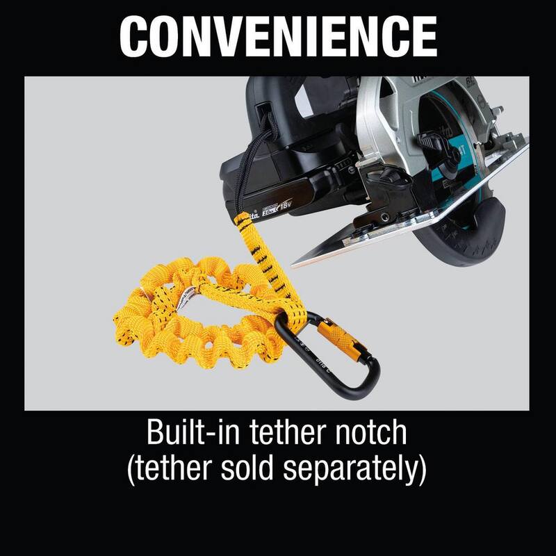 Sierra circular inalámbrica Makita de 18V y 6-1/2 pulgadas en Kit compacto LXT de iones de litio sin escobillas (2.0 Ah) - XSH04RB.