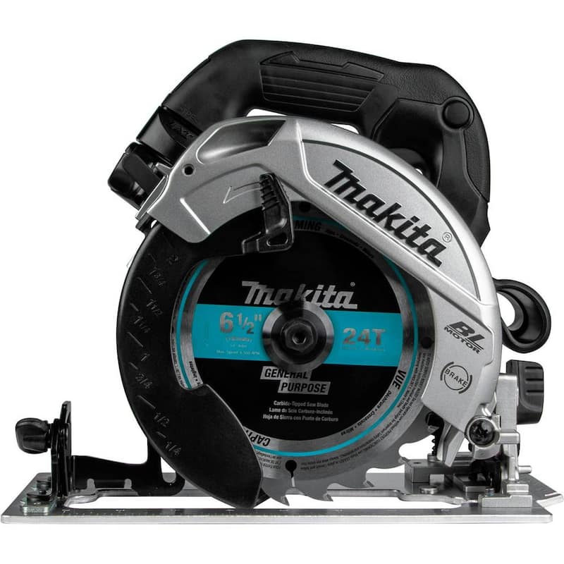 Sierra circular inalámbrica Makita de 18V y 6-1/2 pulgadas en Kit compacto LXT de iones de litio sin escobillas (2.0 Ah) - XSH04RB.