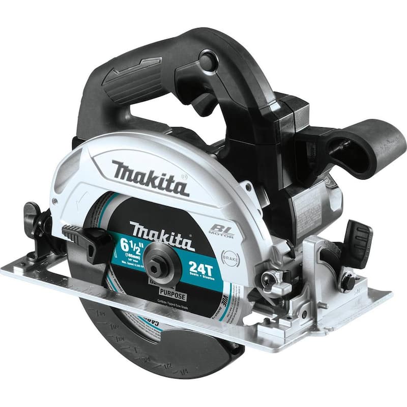 Sierra circular inalámbrica Makita de 18V y 6-1/2 pulgadas en Kit compacto LXT de iones de litio sin escobillas (2.0 Ah) - XSH04RB.