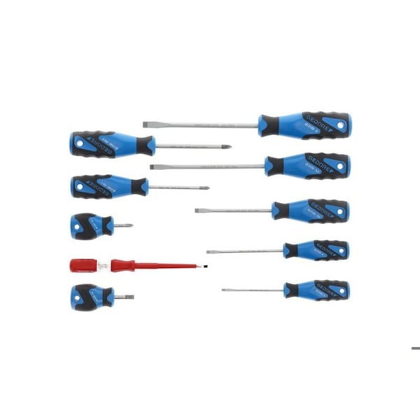 Gedore Screwdriver Set, 3C, 10 pcs., Is 3-8 Ph 1-2 - 2150-2160 PH-010
