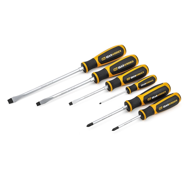 Gearwrench 6 Pc. Phillips?/Slotted Dual Material Screwdriver Set - 80050H