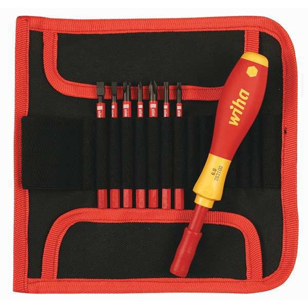 Wiha Phillips, Slotted, Torx(R), Xeno Bit 2 3/4 in, Drive Size: 1/4 in , Num. of pieces:9 - 28391