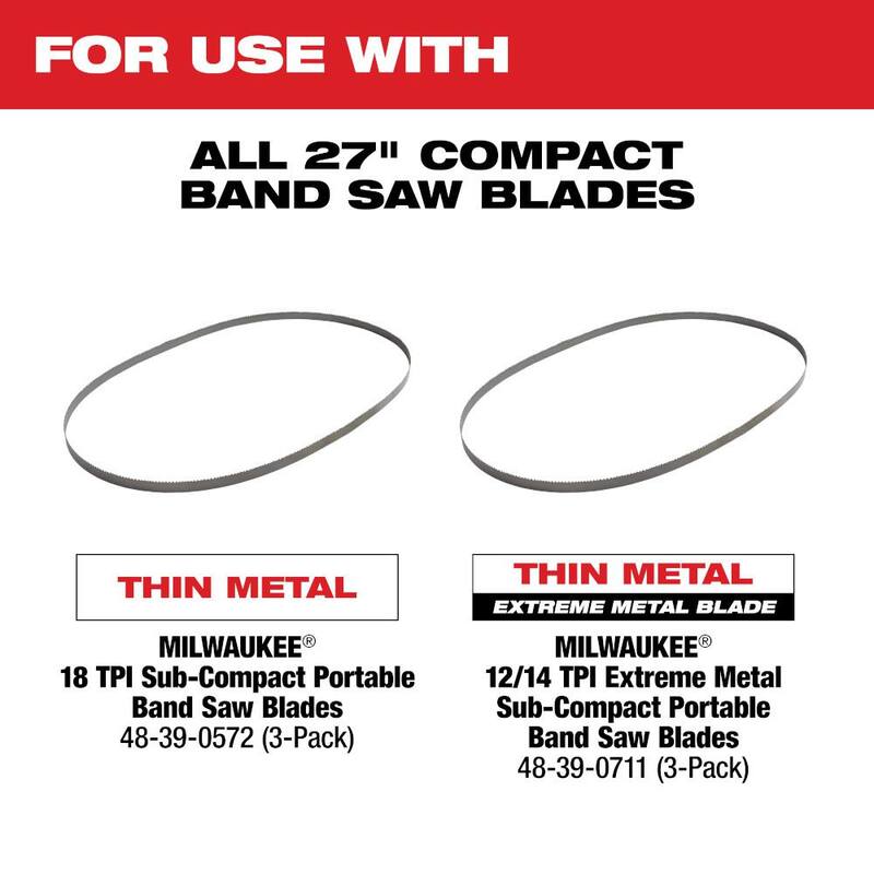 Sierra de cinta subcompacta inalámbrica Milwaukee M12 12V de ion de litio con batería M12 de 4.0 Ah - 2429-20-48-11-2440