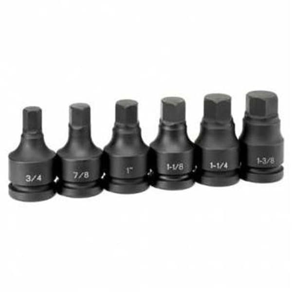 Grey Pneumatic Grey Pneumatic Corp. GY9096H 1 in. Drive Hex Driver Set - 6 Pieces - GY9096H