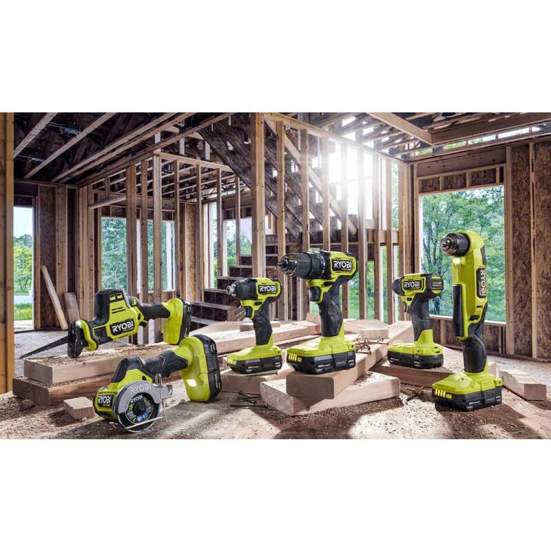 RYOBI ONE+ HP 18V Sierra reciprocante compacta inalámbrica sin escobillas de una mano con batería de iones de litio ONE+ 18V de 2.0 Ah - PSBRS01B-PBP006