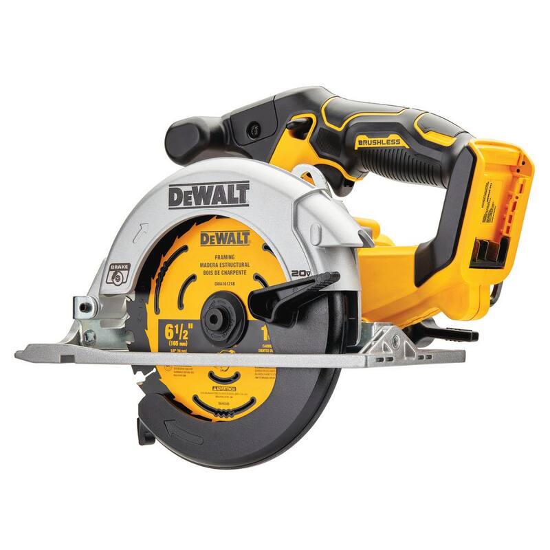 Sierra circular inalámbrica sin escobillas DEWALT 20V MAX de 6-1/2 pulgadas y sierra reciproca inalámbrica sin escobillas DEWALT 20V MAX XR (herramientas únicamente) - DCS565BWDCS382B