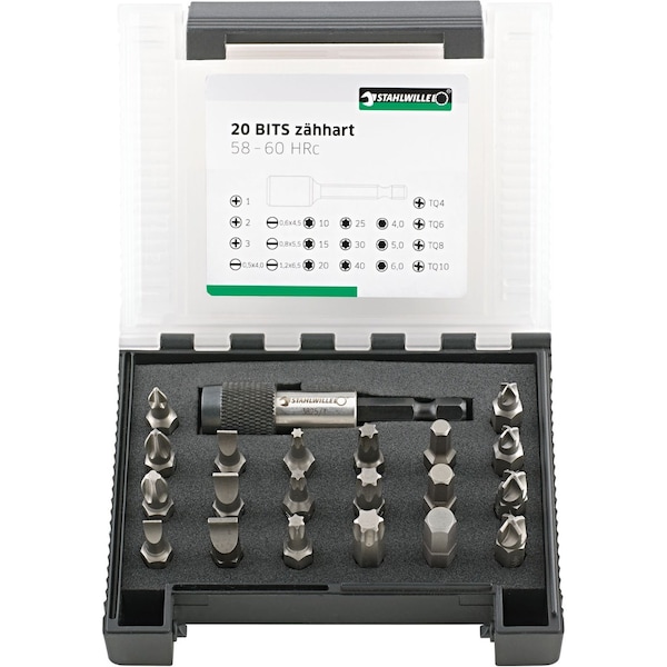 Stahlwille Tools 6, 3 mm (1/4") Bit box 21-pcs. - 96080122