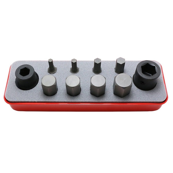 Ko-Ken Bit + Bit Holder Set 5-19mm Hex 10 pieces 1/2 Sq. Drive - 14209M