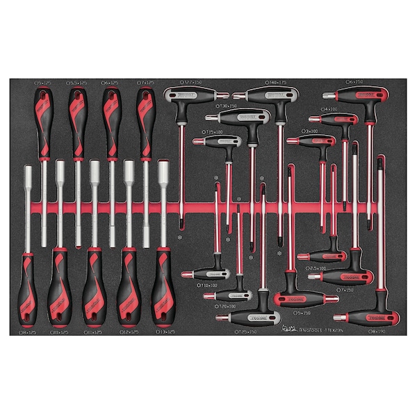 Teng Tools 23 Piece Nut Driver and T Handle Wrench Set in EVA -  TTEX2 - TTEX23N