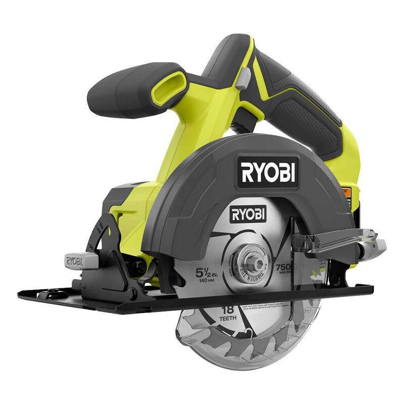 Sierra circular RYOBI ONE+ 18V inalámbrica de 5 1/2 pulgadas con batería de alto rendimiento de 2.0 Ah de litio-ion - PCL500B-PBP003