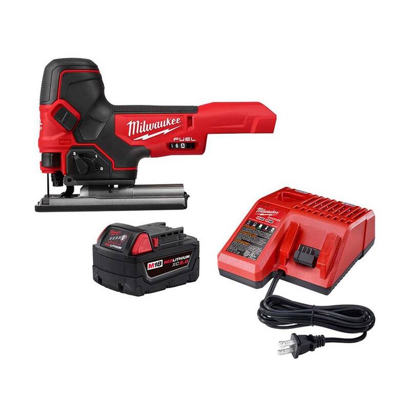 Sierra de calar de barril inalámbrica sin escobillas Milwaukee M18 FUEL de 18 voltios con batería de 5.0Ah - Kit de inicio
