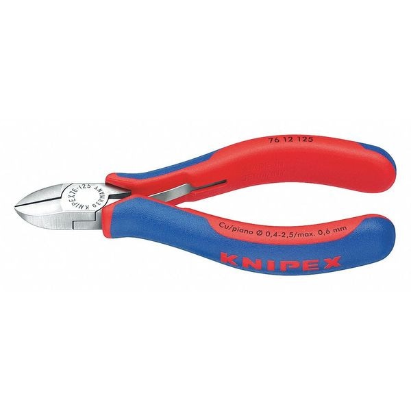 Knipex 5 in 76 Diagonal Cutting Plier Standard Cut Oval Nose Uninsulated - 76 12 125