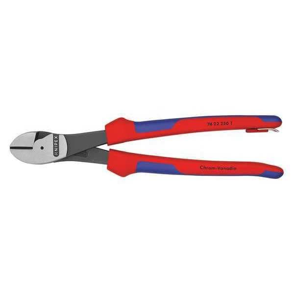 Knipex 10 in 74 High Leverage Diagonal Cutting Plier Standard Cut Oval Nose Uninsulated - 74 22 250 T BKA