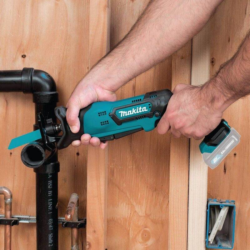 Sierra reciproca inalámbrica de iones de litio Makita 12V max CXT (Herramienta solamente) - RJ03Z