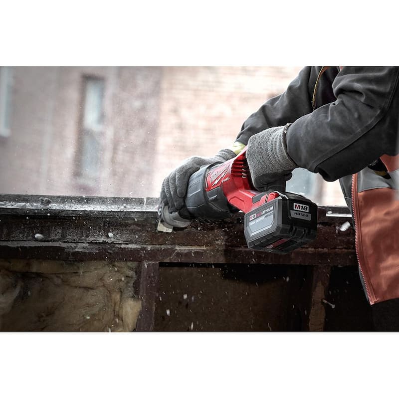 Sierras reciprocativas sin escobillas inalámbricas Milwaukee M18 FUEL 18V Lithium-Ion SUPER SAWZALL Orbital con batería XC de alta potencia de 8.0Ah - 2722-20-48-11-1880
