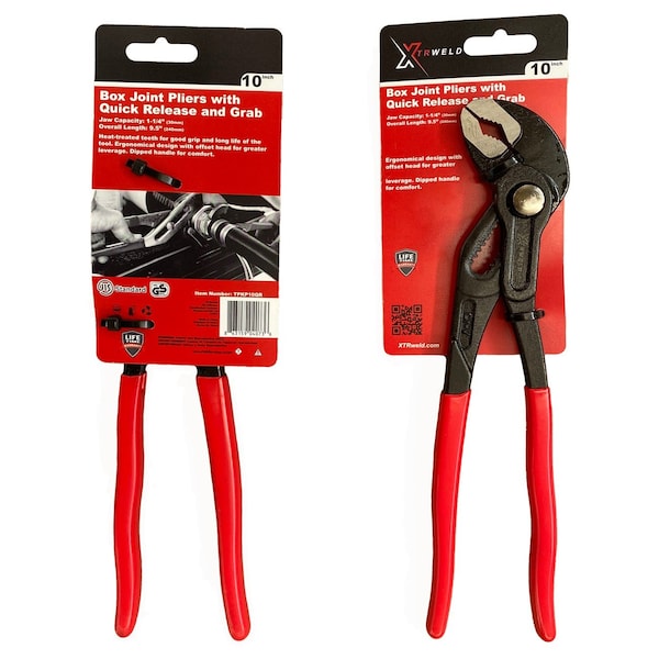 Xtrweld 12 in Pliers, Groove Joint, QR and Grab, Steel Black Oxide - TPKP12QR