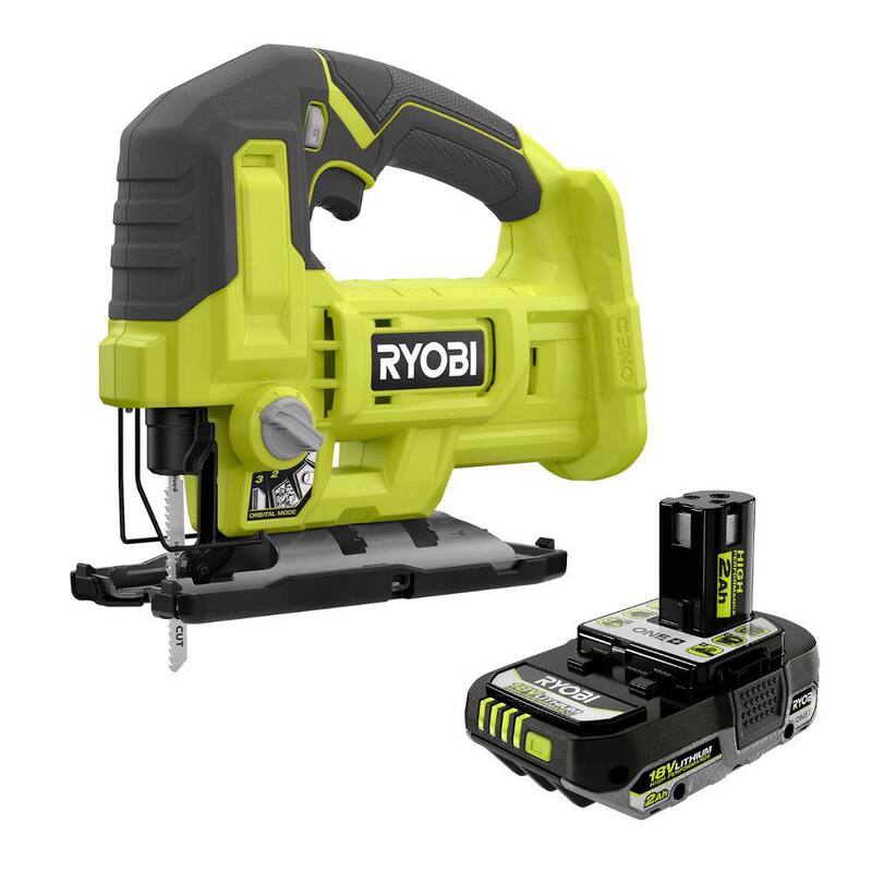 Sierra de calar inalámbrica RYOBI ONE+ 18V con batería de alto rendimiento de iones de litio de 2.0 Ah - PCL525B-PBP003