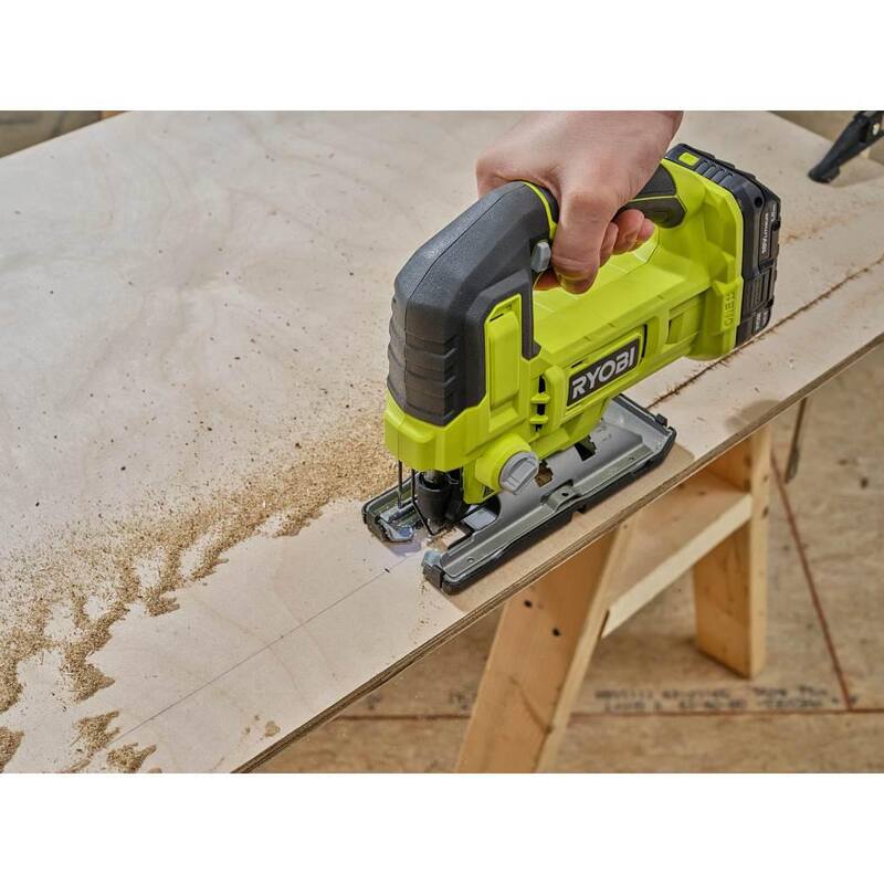 Sierra de calar inalámbrica RYOBI ONE+ 18V con batería de alto rendimiento de iones de litio de 2.0 Ah - PCL525B-PBP003