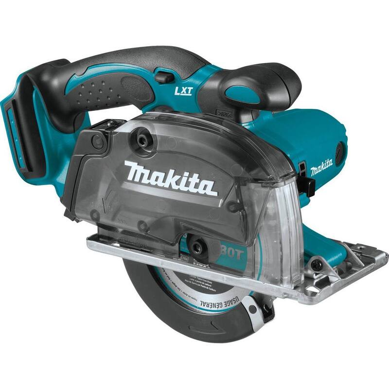 Sierra de corte de metal inalámbrica Makita 18V LXT de 5-3/8 pulgadas con freno eléctrico y recolector de virutas, solo la herramienta - XSC03Z