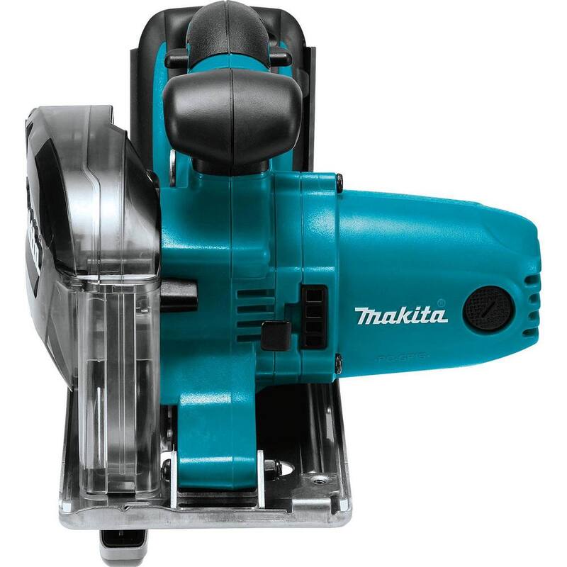 Sierra de corte de metal inalámbrica Makita 18V LXT de 5-3/8 pulgadas con freno eléctrico y recolector de virutas, solo la herramienta - XSC03Z