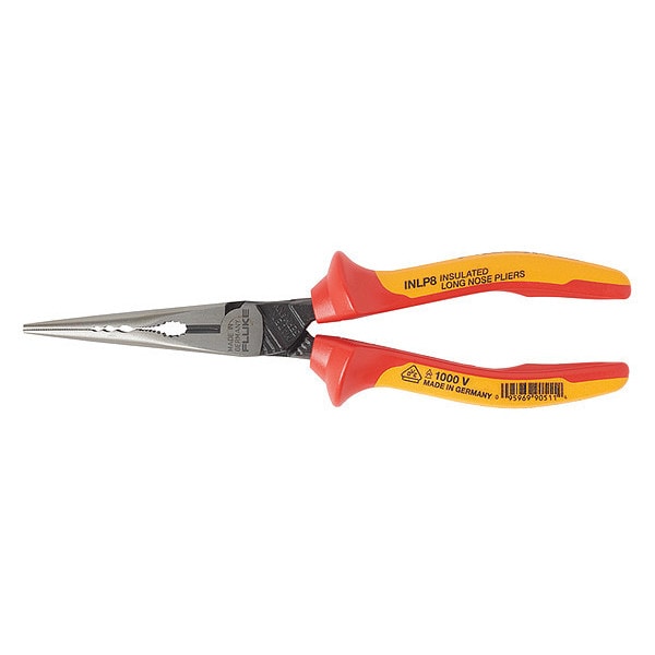 Fluke 8" 200mm 1000V Insulated Long Nose Pliers - INLP8