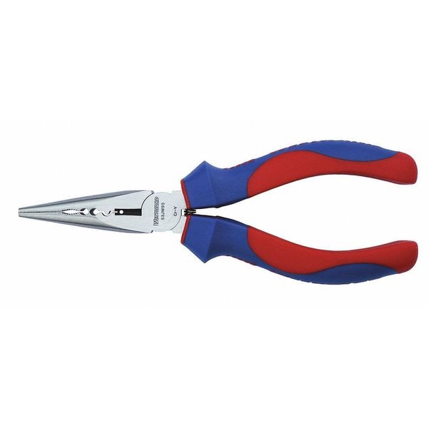 Westward 6 in Needle Nose Plier, Side Cutter Ergonomic Handle - 53JW95