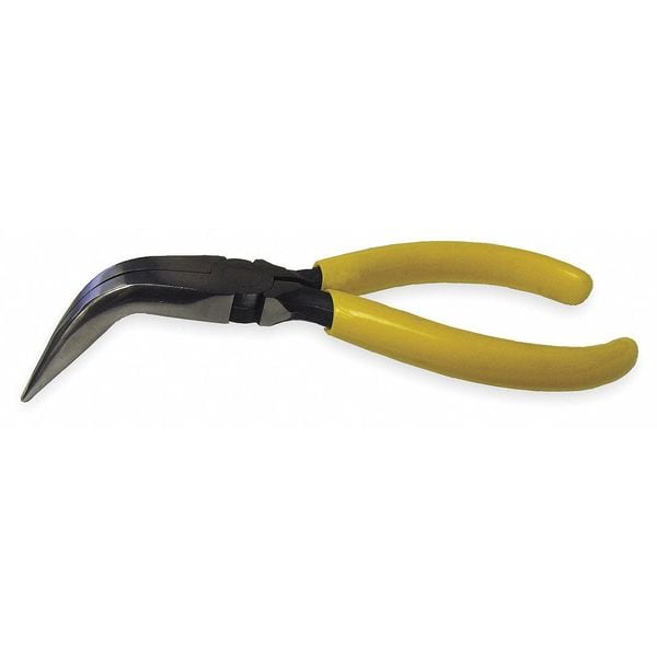 Jonard Tools 6 3/8 in Bent Long Nose Plier Ergonomic With Dipped Plastic Grips Handle - JIC-3026