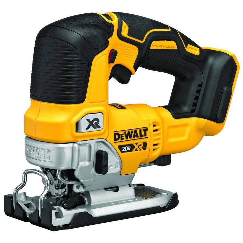 Sierra de calar sin escobillas inalámbrica DEWALT 20-Volt MAX XR de ion de litio con Powerstack 5.0 Ah y baterías de 1.7 Ah y cargador - DCS334BWP315-2C