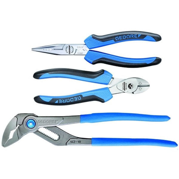 Gedore Pliers Set, 3 pcs. In L-BOXX Mini, Overall Length: 160mm, 200mm - 1102-008