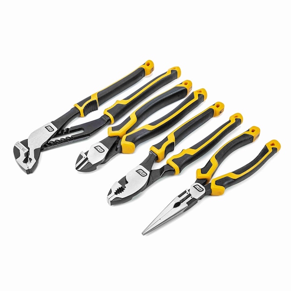 Gearwrench 4 Piece PITBULL Dual Material Mixed Plier Set - 82203C-06