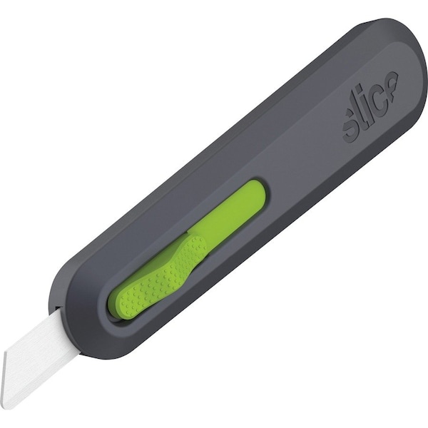 Slice Utility Knife, Auto-Retract, 9/10"Wx6-1/10"Lx1-2/5"H, GYGN - SLI10554