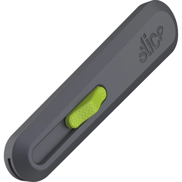 Slice Utility Knife, Auto-Retract, 9/10"Wx6-1/10"Lx1-2/5"H, GYGN - SLI10554