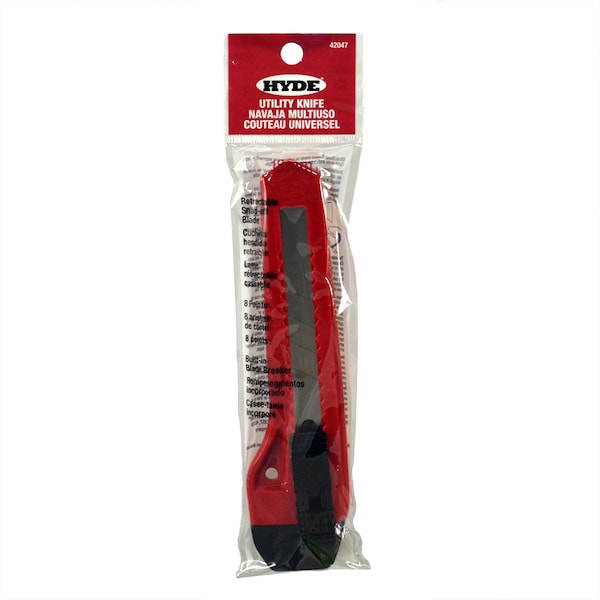 Hyde 18mm Snap-Off Blade Utility Knife w/ 8-Point Blade - 42047