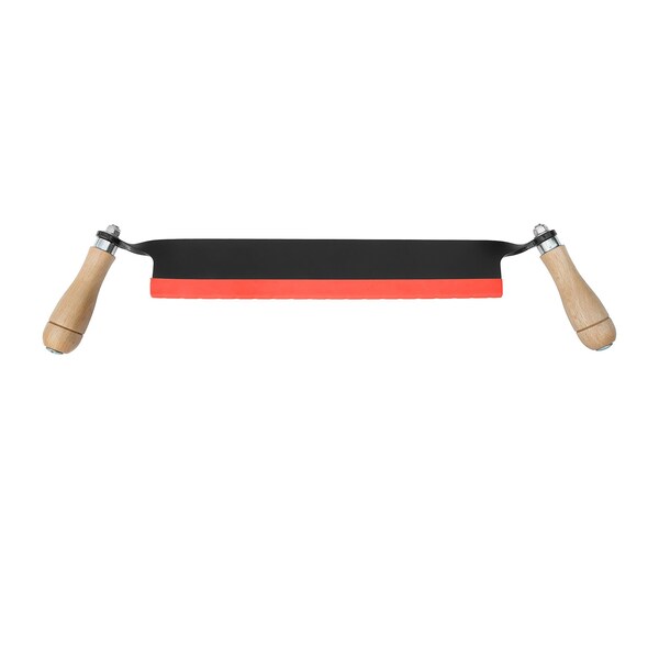 Earth Worth 13-inch Draw Knife, Straight Draw Shaver, wood Grip Handles, Blade Cover Debarking Tool - 83-DT5225