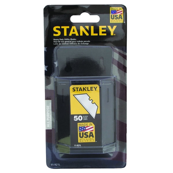 Stanley Steel Heavy Duty Blade Dispenser with Blades 2-7/16 in. L 50 pc - 11-921L