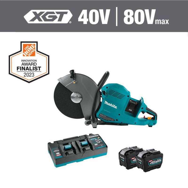 Makita 80V max (40V max X2) XGT Cortadora de energía inalámbrica sin escobillas de 14 pulgadas Kit (8.0Ah) - GEC01PL