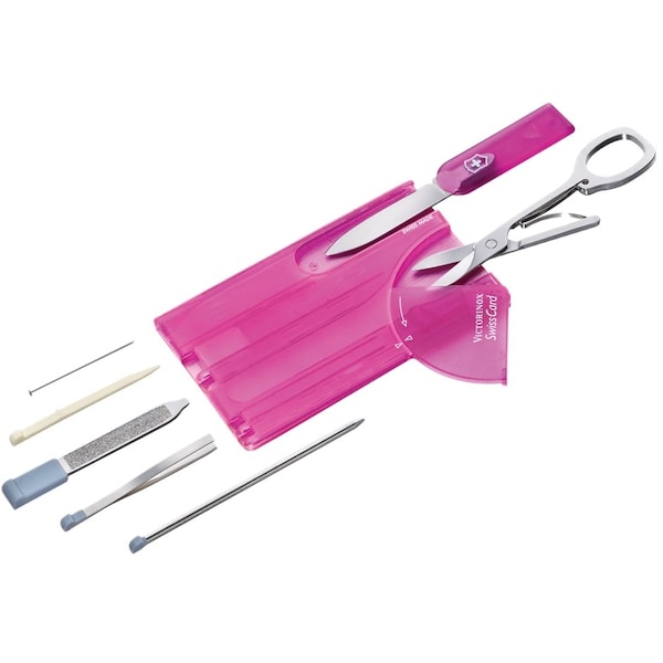 Swiss Army Brands 2024 Victorinox 53930 Swisscard Pink Translucent 81Mm - VIC-0.7199.T5R-X1