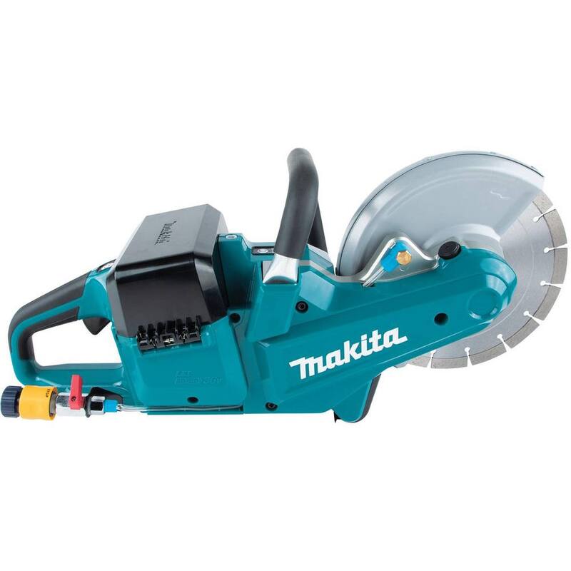 Kit de Cortadora de Potencia Inalámbrica Brushless de Iones de Litio LXT 18V X2 (36V) Makita de 9 pulgadas, con AFT, Freno Eléctrico, 4 Baterías (5.0 Ah) - XEC01PT1