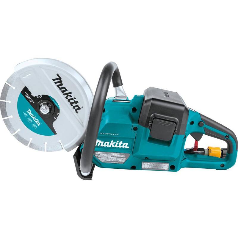 Kit de Cortadora de Potencia Inalámbrica Brushless de Iones de Litio LXT 18V X2 (36V) Makita de 9 pulgadas, con AFT, Freno Eléctrico, 4 Baterías (5.0 Ah) - XEC01PT1