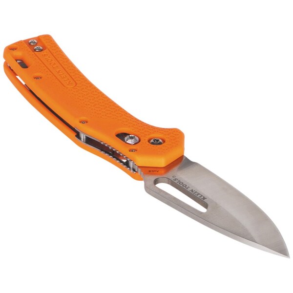 Klein Tools KTO Resurgence Fishing Knife, Drop Point Blade, Orange Handle - OFK000ORT