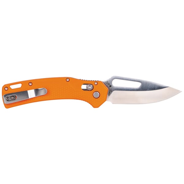 Klein Tools KTO Resurgence Fishing Knife, Drop Point Blade, Orange Handle - OFK000ORT