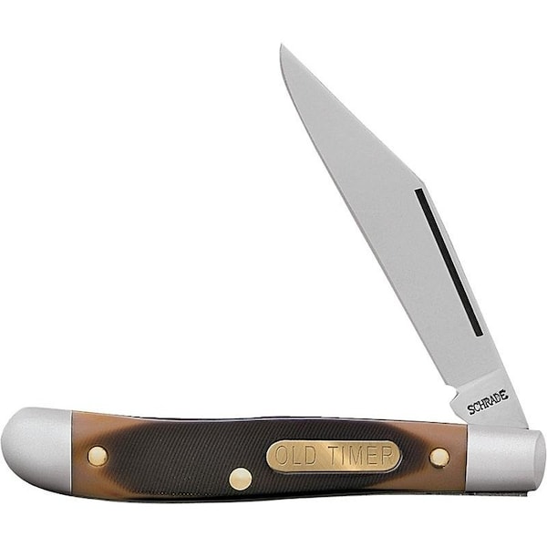 Old Timer Folding Pocket Knife, 2.2 in L Blade, 7Cr17 High Carbon Stainless Steel Blade, 1Blade - 12OT