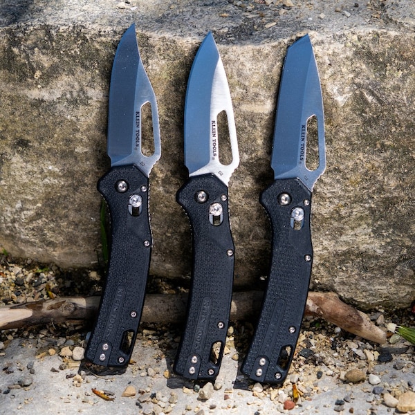 Klein Tools KTO Resurgence Knife, Clip Point Blade, Black Handle - OGK002BKT