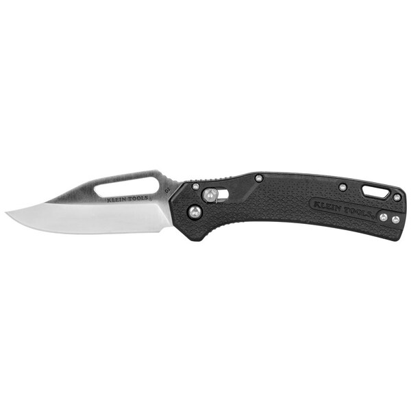 Klein Tools KTO Resurgence Knife, Clip Point Blade, Black Handle - OGK002BKT