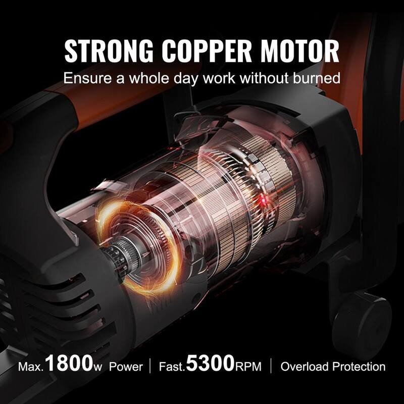 VEVOR Sierra Circular de Concreto Eléctrica 28 pulgadas L x 9 pulgadas W Sierra de Disco Húmedo Cortadora 1800 vatios 15 amperios Motor Sierra Circular Cortadora - DDHNTJ1800W12HEK8V1